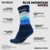 AVTECH - Kaos Kaki Socks Olahraga Pria Wanita Gunung Outdoor Hiking Running Cycling - BLUE MOUNTAIN