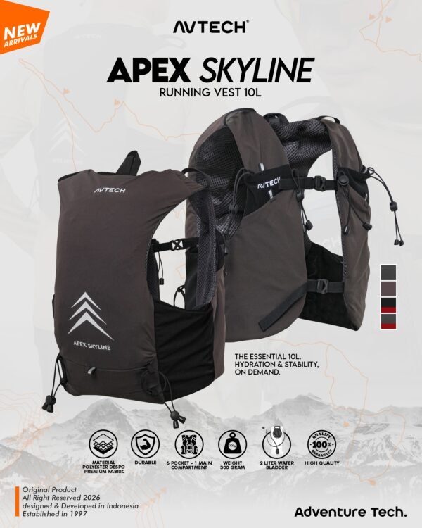 AVTECH - Vest Running Rompi Hydropack Tas Sepeda Running Lari Ultralight - APEX SKYLINE