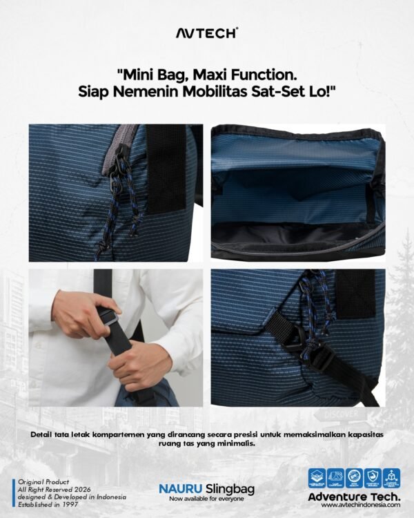AVTECH - Tas Selempang Sling Shoulder Bag Crossbody Harian Outdoor Travel Lifestyle - NAURU