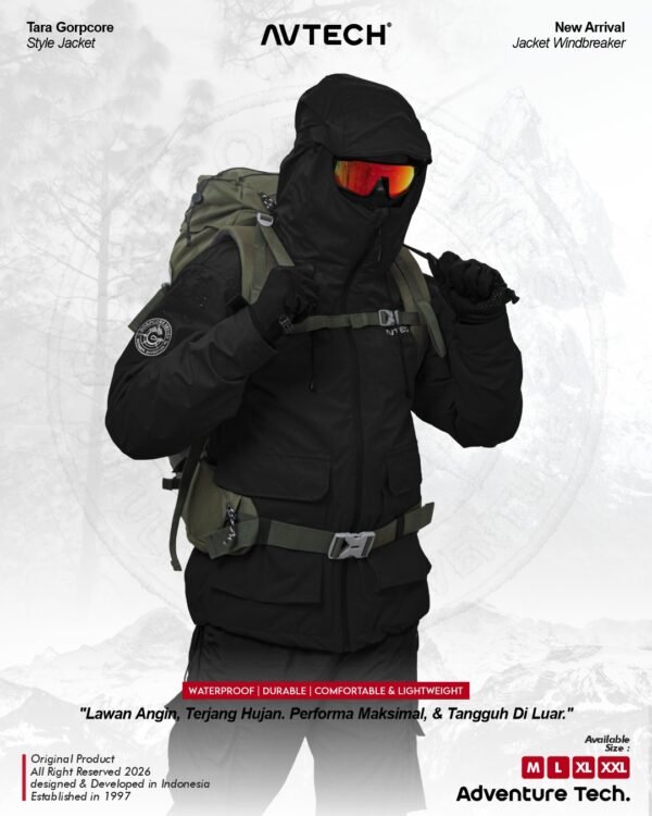 AVTECH - Jaket Pria Wanita Waterproof Water Repellent Gorpcore Outdoor Gunung Harian - TARA