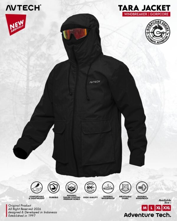 AVTECH - Jaket Pria Wanita Waterproof Water Repellent Gorpcore Outdoor Gunung Harian - TARA