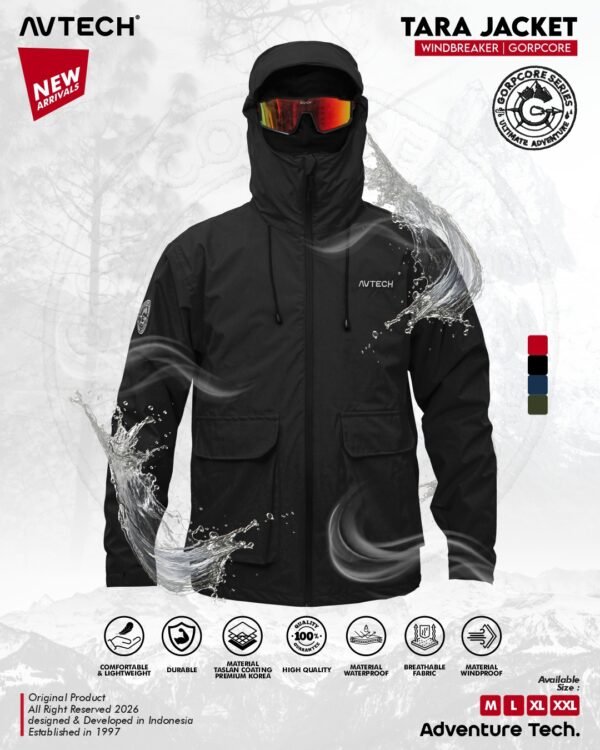 AVTECH - Jaket Pria Wanita Waterproof Water Repellent Gorpcore Outdoor Gunung Harian - TARA