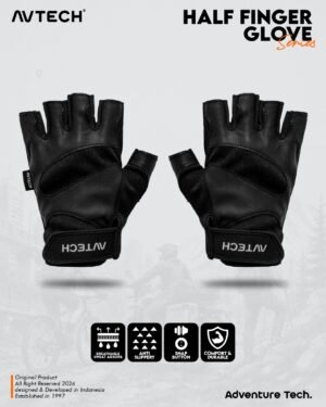 AVTECH - Sarung Tangan Gloves Pria Wanita Gunung Outdoor Hiking Travel Motor Riding Cycling - HALF FINGER