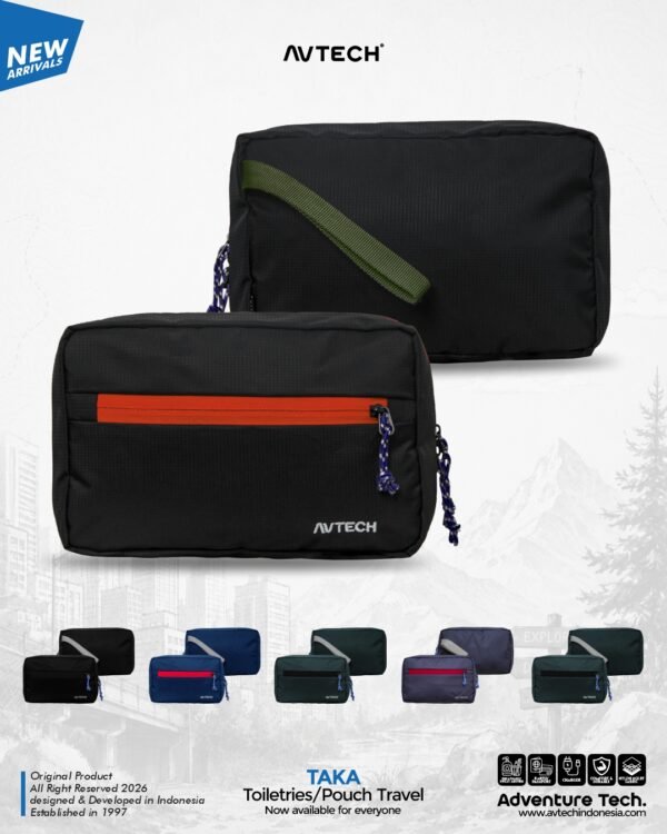 AVTECH - Tas Alat Mandi Wash Bag Toiletres Organizer Pouch Travel Serbaguna - TAKA