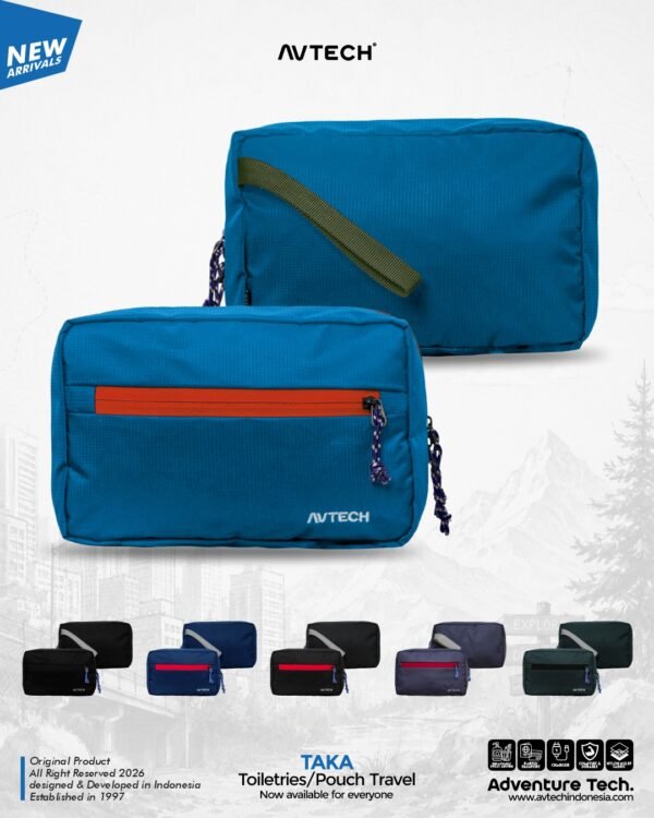 AVTECH - Tas Alat Mandi Wash Bag Toiletres Organizer Pouch Travel Serbaguna - TAKA