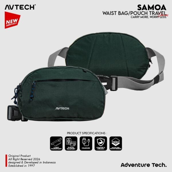 AVTECH - Tas Selempang Pinggang Waist Bag Harian Hiking Outdoor Travel Lifestyle - SAMOA