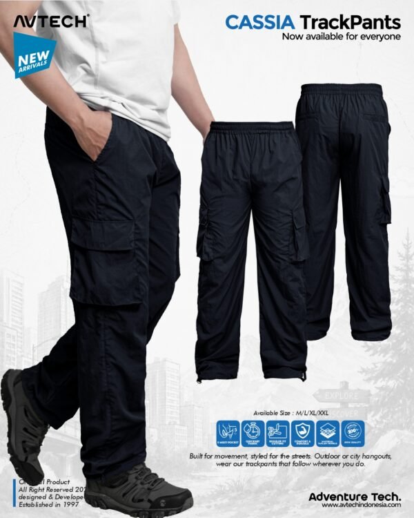 AVTECH - Celana Panjang Pria Wanita Cargo Gunung Outdoor Trackpants Quick Dry - CASSIA