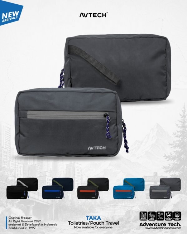 AVTECH - Tas Alat Mandi Wash Bag Toiletres Organizer Pouch Travel Serbaguna - TAKA