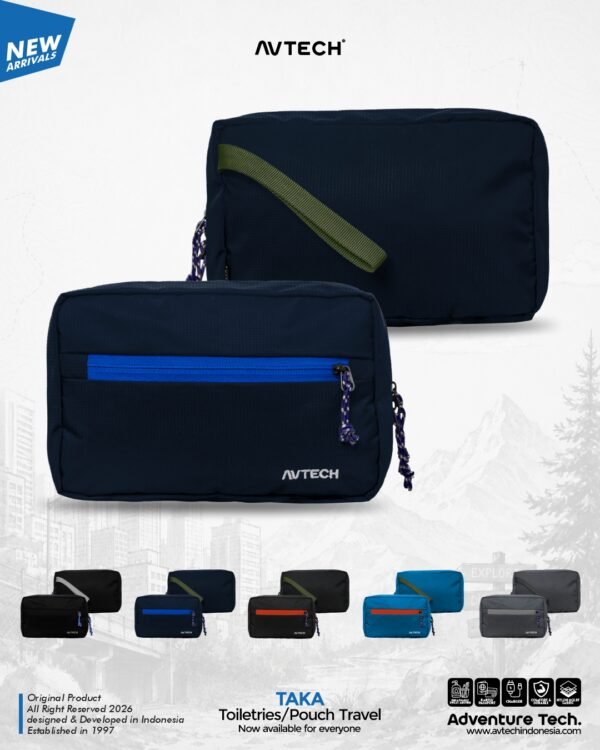 AVTECH - Tas Alat Mandi Wash Bag Toiletres Organizer Pouch Travel Serbaguna - TAKA