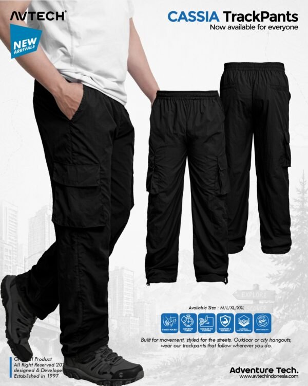 AVTECH - Celana Panjang Pria Wanita Cargo Gunung Outdoor Trackpants Quick Dry - CASSIA