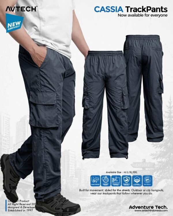AVTECH - Celana Panjang Pria Wanita Cargo Gunung Outdoor Trackpants Quick Dry - CASSIA