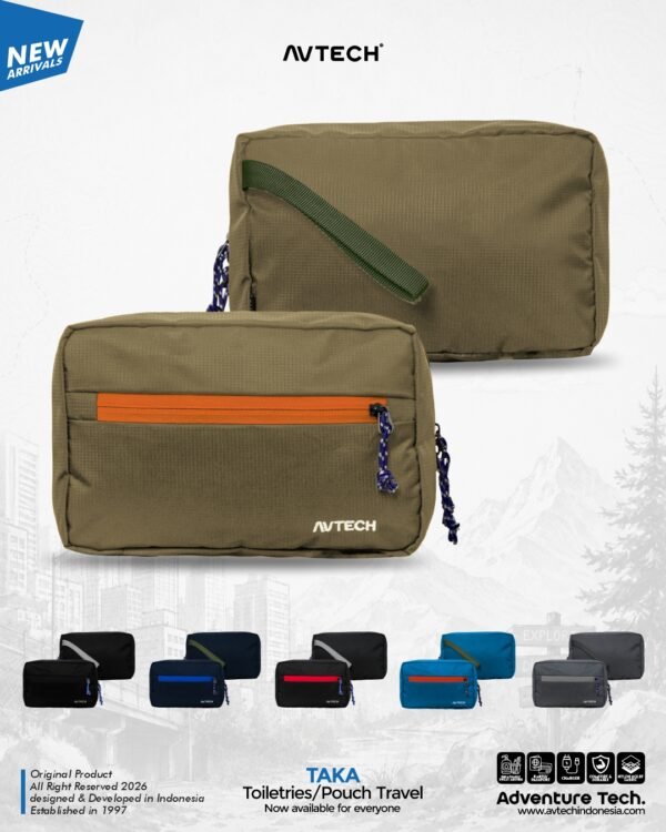 AVTECH - Tas Alat Mandi Wash Bag Toiletres Organizer Pouch Travel Serbaguna - TAKA