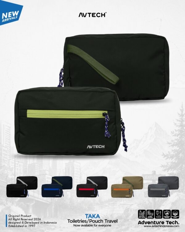 AVTECH - Tas Alat Mandi Wash Bag Toiletres Organizer Pouch Travel Serbaguna - TAKA