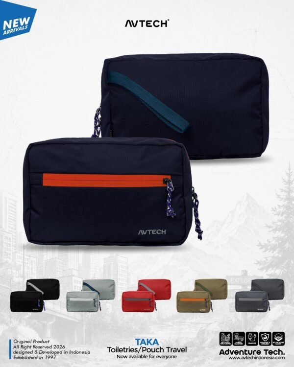 AVTECH - Tas Alat Mandi Wash Bag Toiletres Organizer Pouch Travel Serbaguna - TAKA