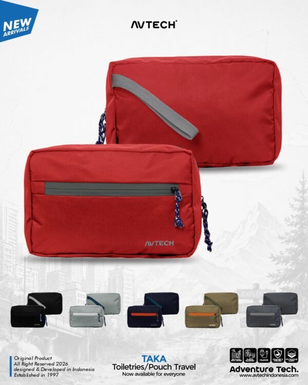 AVTECH - Tas Alat Mandi Wash Bag Toiletres Organizer Pouch Travel Serbaguna - TAKA