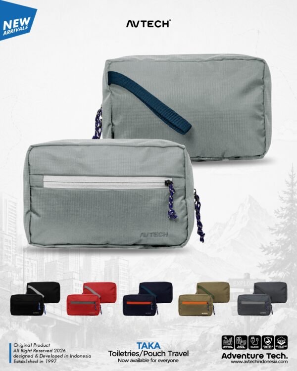 AVTECH - Tas Alat Mandi Wash Bag Toiletres Organizer Pouch Travel Serbaguna - TAKA