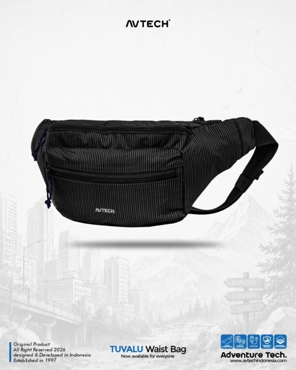 AVTECH - Tas Selempang Pinggang Waist Bag Harian Hiking Outdoor Travel Lifestyle - TUVALU