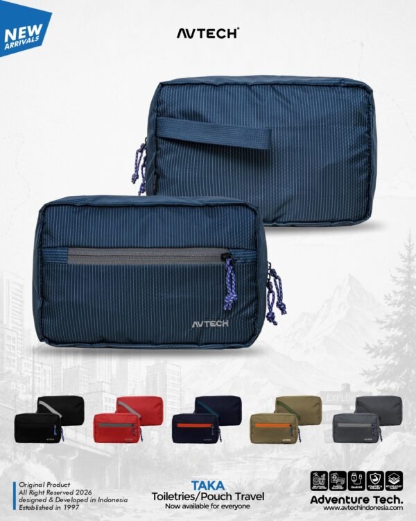 AVTECH - Tas Alat Mandi Wash Bag Toiletres Organizer Pouch Travel Serbaguna - TAKA