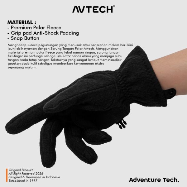 AVTECH - Sarung Tangan Gloves Pria Wanita Gunung Outdoor Hiking Travel Motor Riding Cycling - POLAR