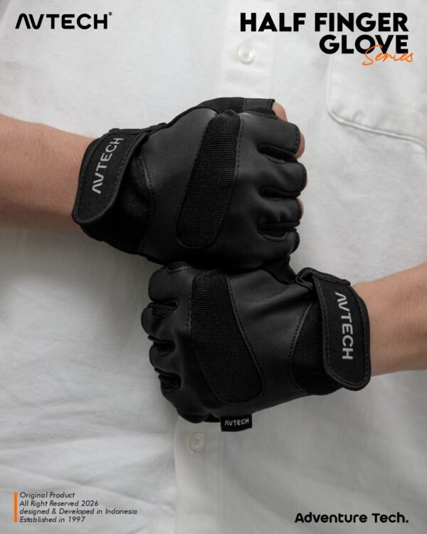 AVTECH - Sarung Tangan Gloves Pria Wanita Gunung Outdoor Hiking Travel Motor Riding Cycling - HALF FINGER