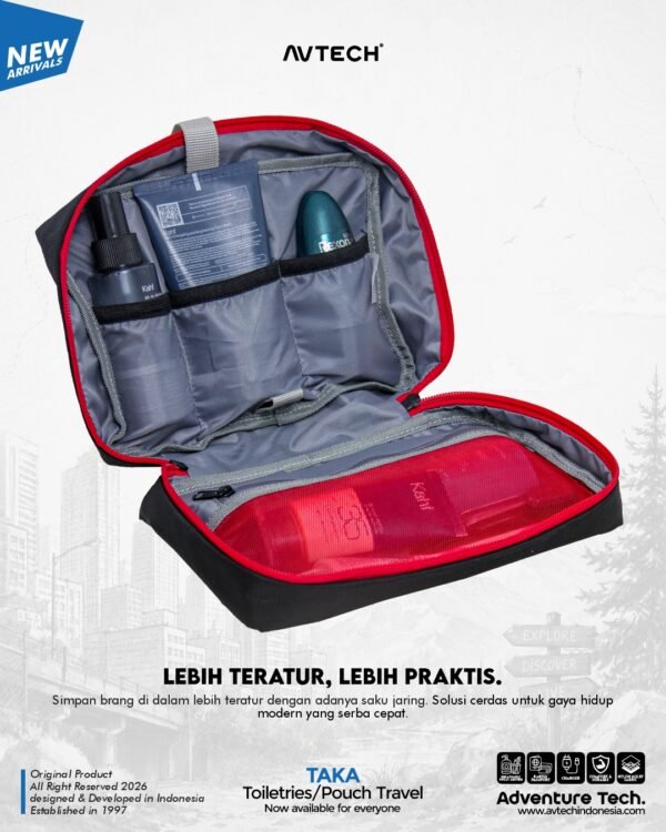 AVTECH - Tas Alat Mandi Wash Bag Toiletres Organizer Pouch Travel Serbaguna - TAKA