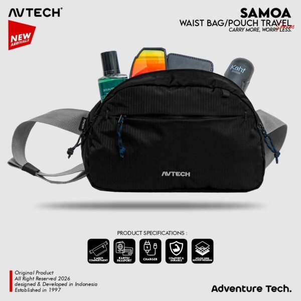 AVTECH - Tas Selempang Pinggang Waist Bag Harian Hiking Outdoor Travel Lifestyle - SAMOA