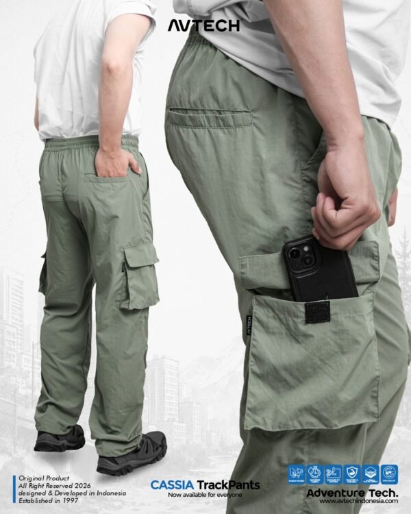 AVTECH - Celana Panjang Pria Wanita Cargo Gunung Outdoor Trackpants Quick Dry - CASSIA