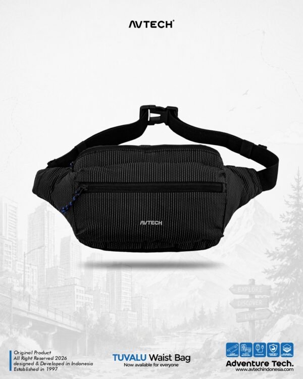 AVTECH - Tas Selempang Pinggang Waist Bag Harian Hiking Outdoor Travel Lifestyle - TUVALU