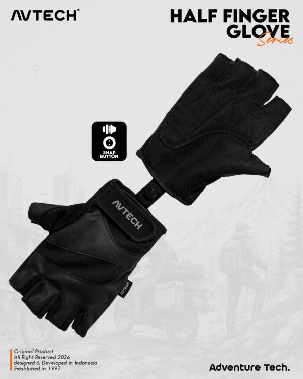 AVTECH - Sarung Tangan Gloves Pria Wanita Gunung Outdoor Hiking Travel Motor Riding Cycling - HALF FINGER