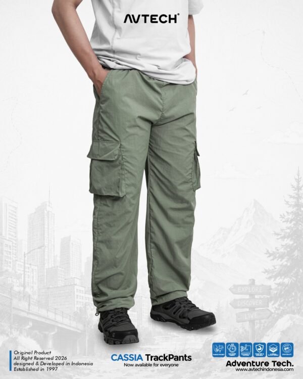 AVTECH - Celana Panjang Pria Wanita Cargo Gunung Outdoor Trackpants Quick Dry - CASSIA