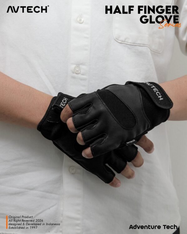AVTECH - Sarung Tangan Gloves Pria Wanita Gunung Outdoor Hiking Travel Motor Riding Cycling - HALF FINGER