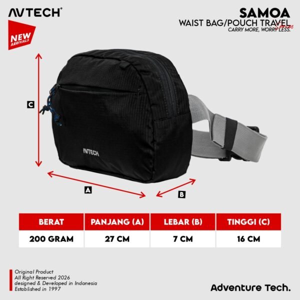 AVTECH - Tas Selempang Pinggang Waist Bag Harian Hiking Outdoor Travel Lifestyle - SAMOA