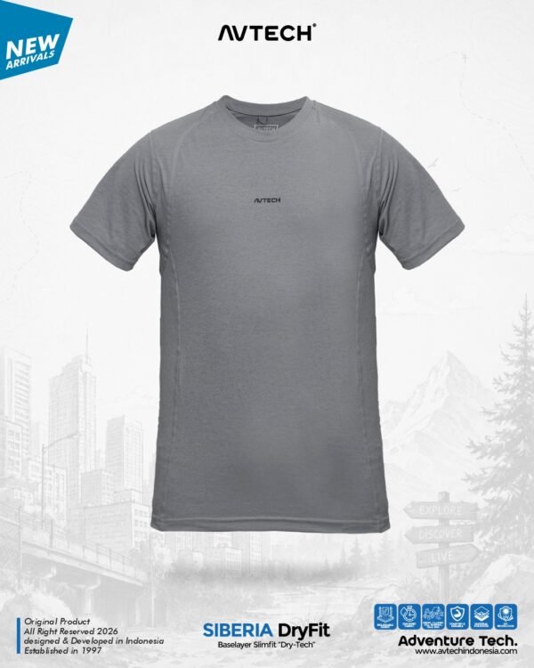 AVTECH - Baselayer Kaos Pria Wanita Manset Lengan Pendek Baju Olahraga Sepeda Dry Fit - SIBERIA