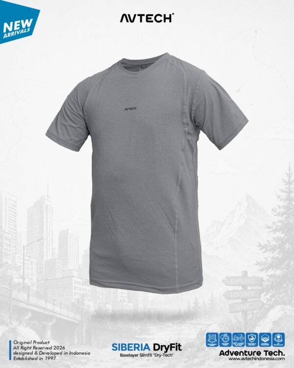 AVTECH - Baselayer Kaos Pria Wanita Manset Lengan Pendek Baju Olahraga Sepeda Dry Fit - SIBERIA