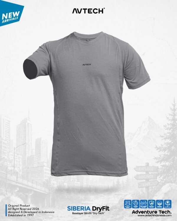 AVTECH - Baselayer Kaos Pria Wanita Manset Lengan Pendek Baju Olahraga Sepeda Dry Fit - SIBERIA