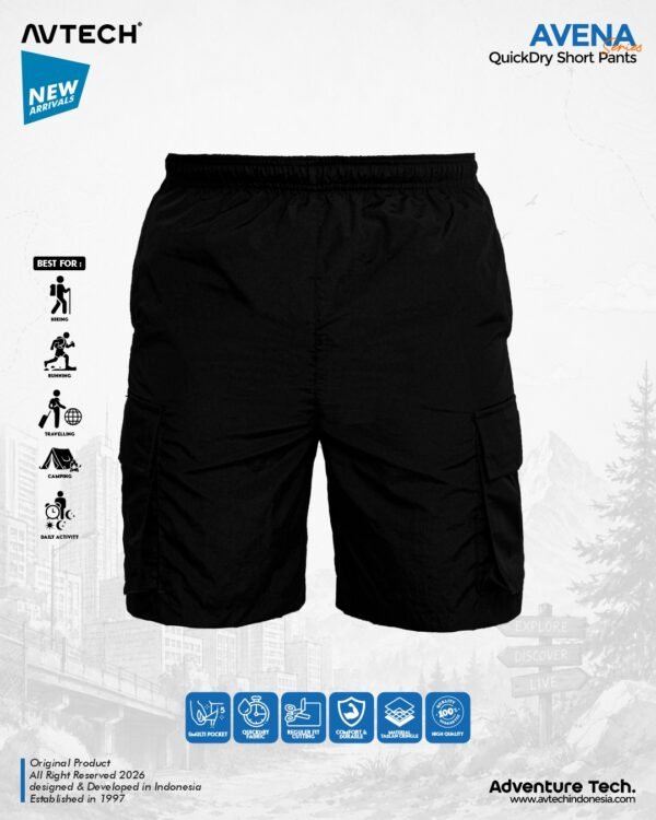 1 AVTECH - Celana Pendek Pria Wanita Cargo Gunung Outdoor Trackpants Sepeda Quick Dry - AVENA