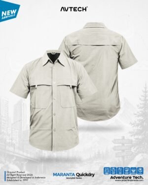 AVTECH - Kemeja Lengan Pendek Formal Kerja Lapangan Outdoor Harian Quick Dry Reguler Fit - MARANTA
