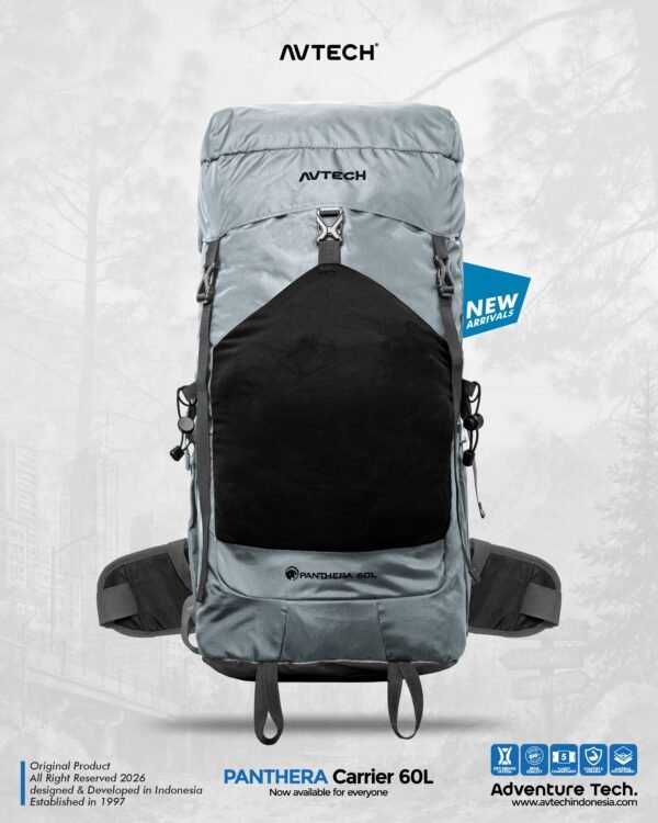 AVTECH - Tas Ransel Carrier Keril Gunung Backpack Camping Outdoor Travel 60 Liter - PANTHERA 60
