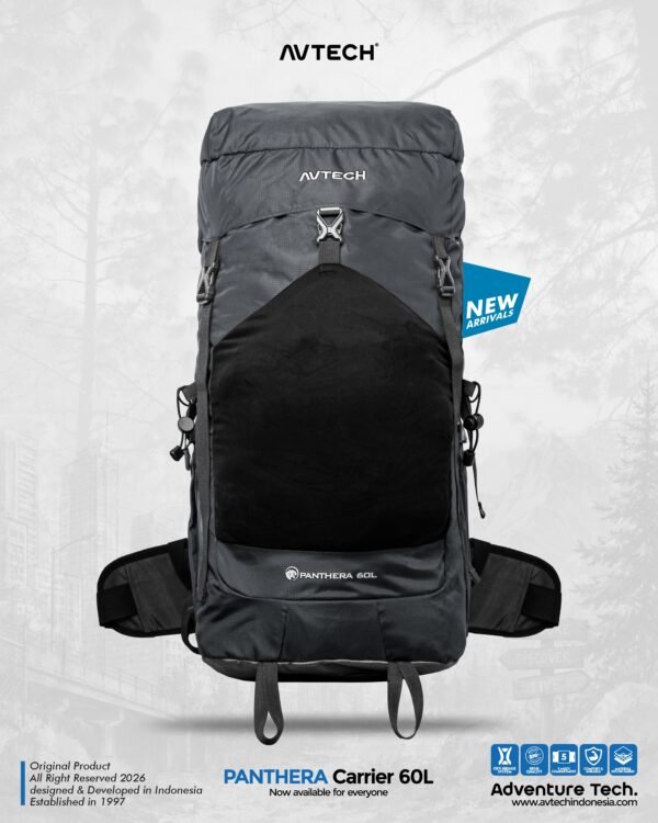 AVTECH - Tas Ransel Carrier Keril Gunung Backpack Camping Outdoor Travel 60 Liter - PANTHERA 60