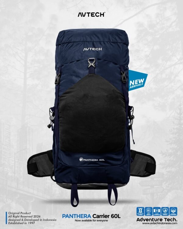 AVTECH - Tas Ransel Carrier Keril Gunung Backpack Camping Outdoor Travel 60 Liter - PANTHERA 60