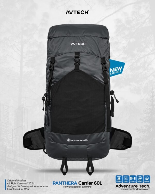 AVTECH - Tas Ransel Carrier Keril Gunung Backpack Camping Outdoor Travel 60 Liter - PANTHERA 60