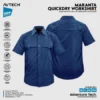 AVTECH - Kemeja Lengan Pendek Formal Kerja Lapangan Outdoor Harian Quick Dry Reguler Fit - MARANTA