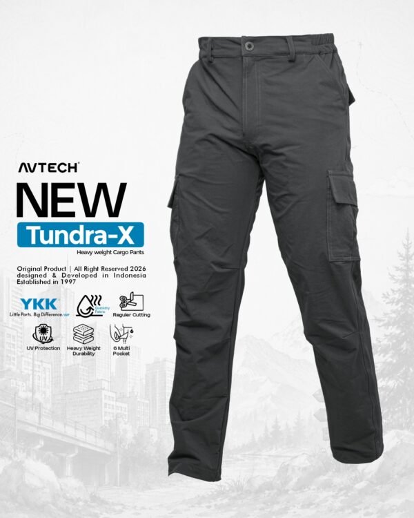 AVTECH - Celana Panjang Pria Wanita Cargo Gunung Outdoor Lifestyle Heavyweight Tebal Reguler Fit - TUNDRA-X