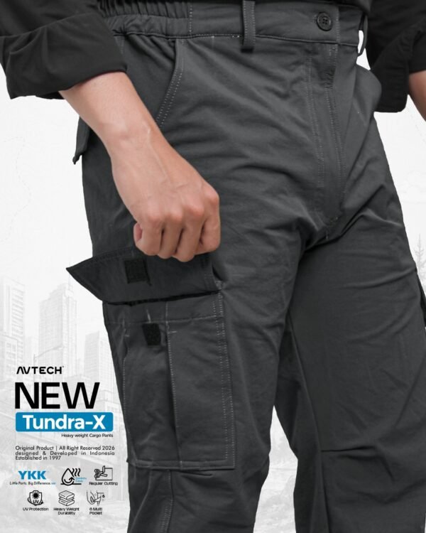 AVTECH - Celana Panjang Pria Wanita Cargo Gunung Outdoor Lifestyle Heavyweight Tebal Reguler Fit - TUNDRA-X