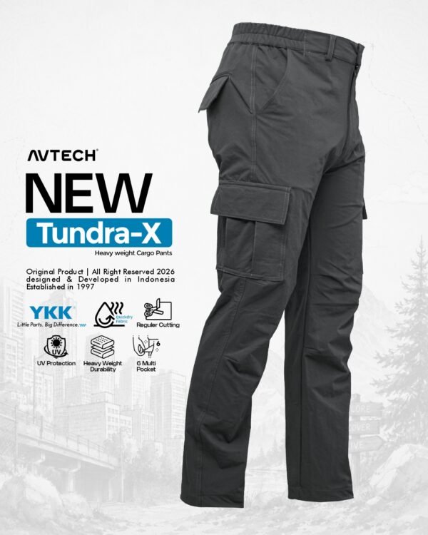 AVTECH - Celana Panjang Pria Wanita Cargo Gunung Outdoor Lifestyle Heavyweight Tebal Reguler Fit - TUNDRA-X