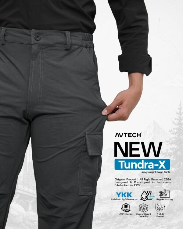 AVTECH - Celana Panjang Pria Wanita Cargo Gunung Outdoor Lifestyle Heavyweight Tebal Reguler Fit - TUNDRA-X