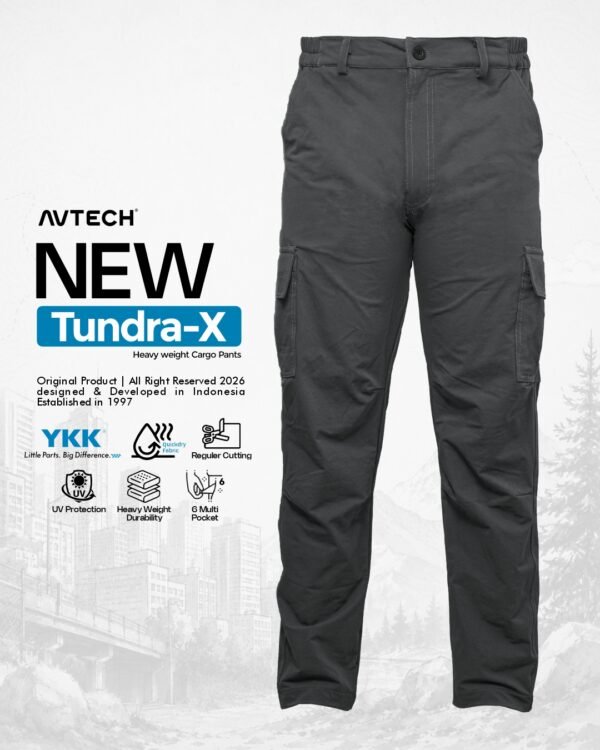 AVTECH - Celana Panjang Pria Wanita Cargo Gunung Outdoor Lifestyle Heavyweight Tebal Reguler Fit - TUNDRA-X