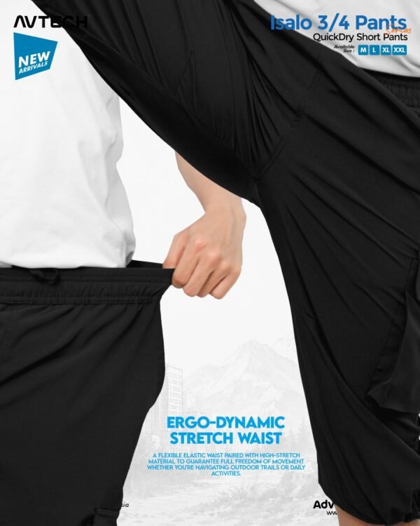AVTECH - Celana Pendek Cargo 3/4 Pria Wanita Olahraga Running Jogging Trekking Outdoor Quickdry - ISALO