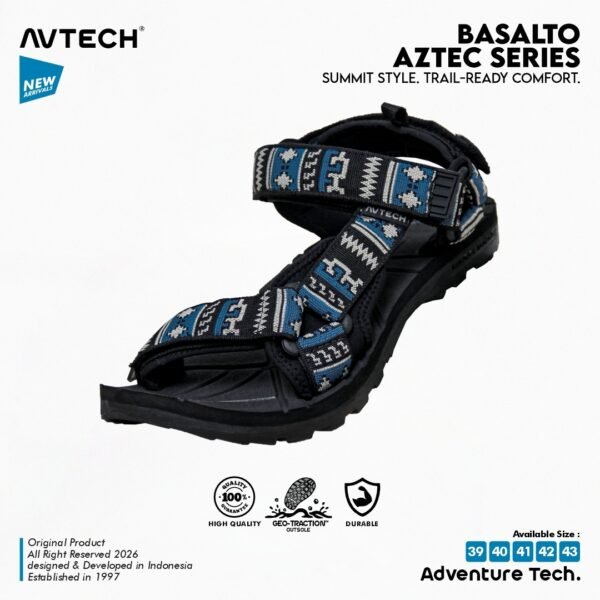 AVTECH - Sandal Gunung Hiking Outdoor Adventure Trekking Travel Harian - BASALTO AZTEC SERIES