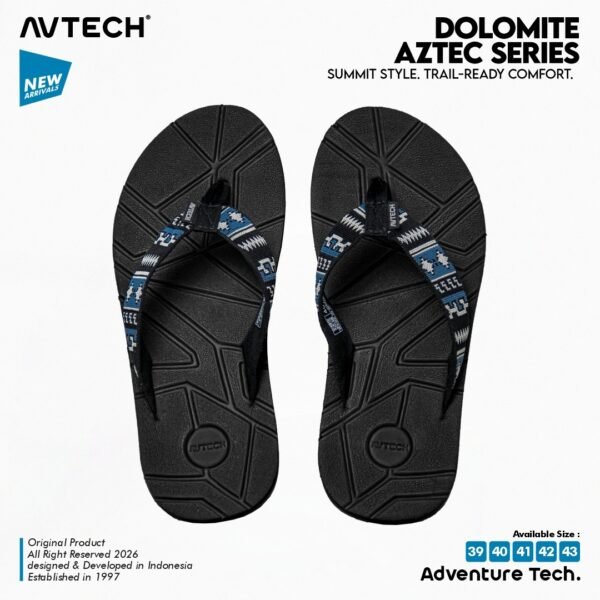 AVTECH - Sendal Gunung Hiking Outdoor Adventure Travel Jepit Harian - DOLOMITE AZTEC SERIES